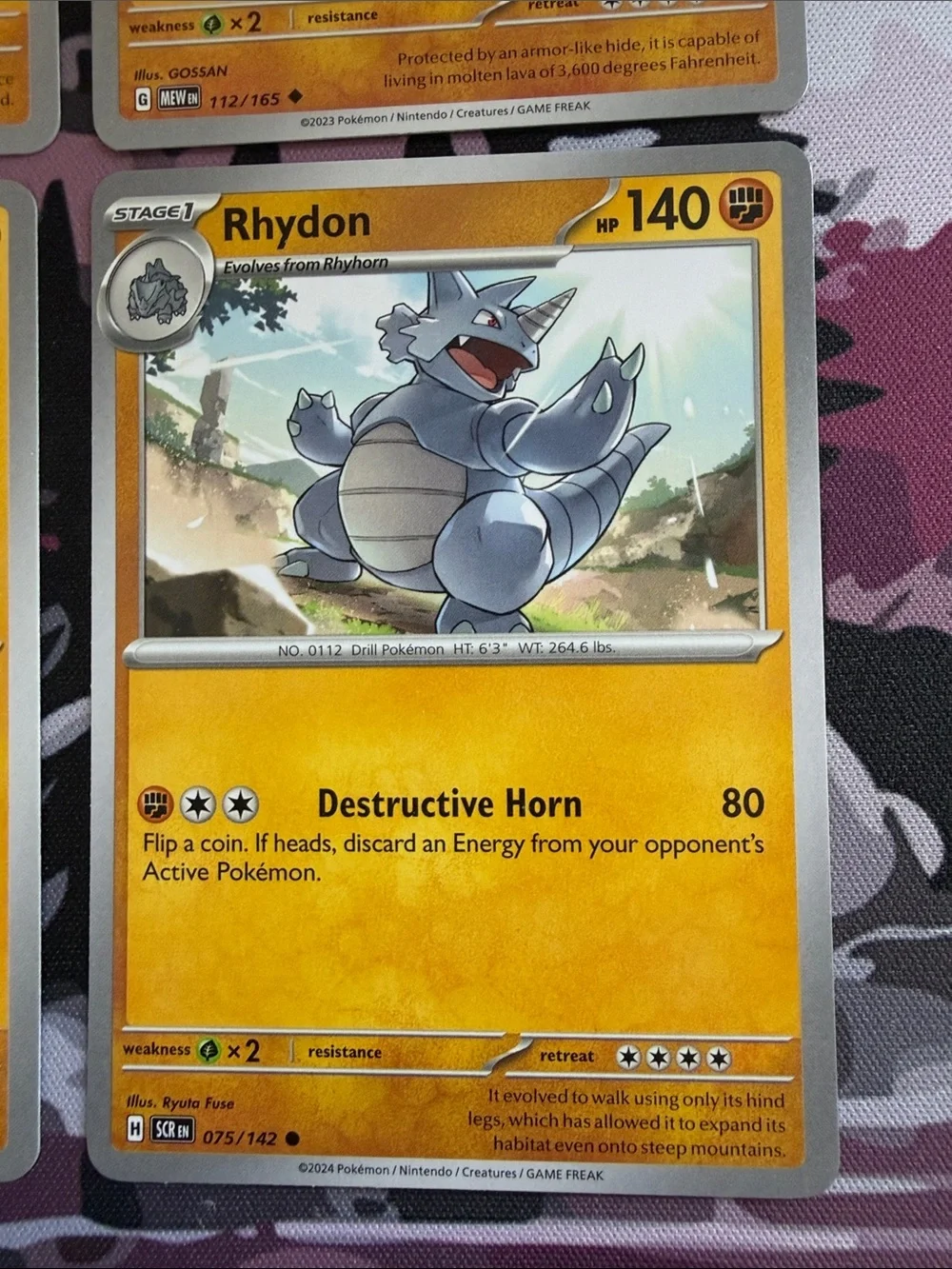 Rhyhorn & Rhydon Evolution Lot | Pokémon 151 & Stellar Crown | ✨5/$25✨